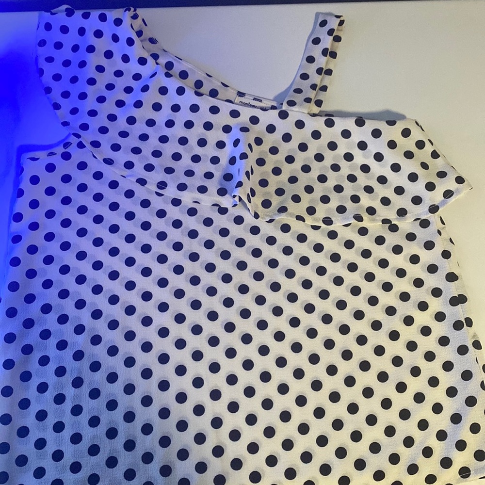 Monteau Girl Polka Dot Top